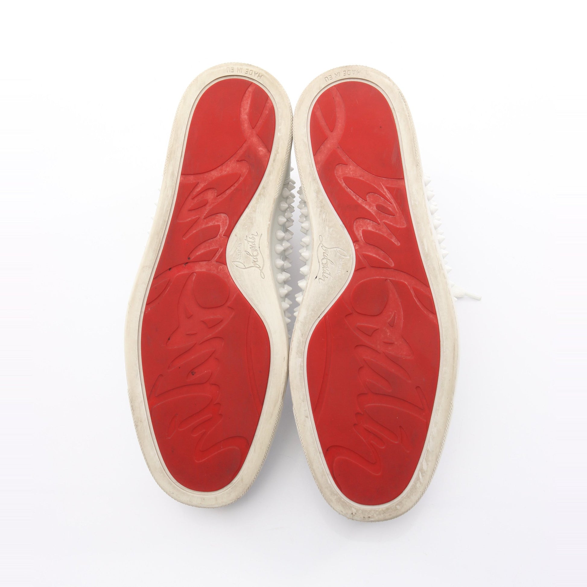 ハイカットスニーカー レザー ホワイト スパイクスタッズ クリスチャンルブタン シューズ Christian Louboutin