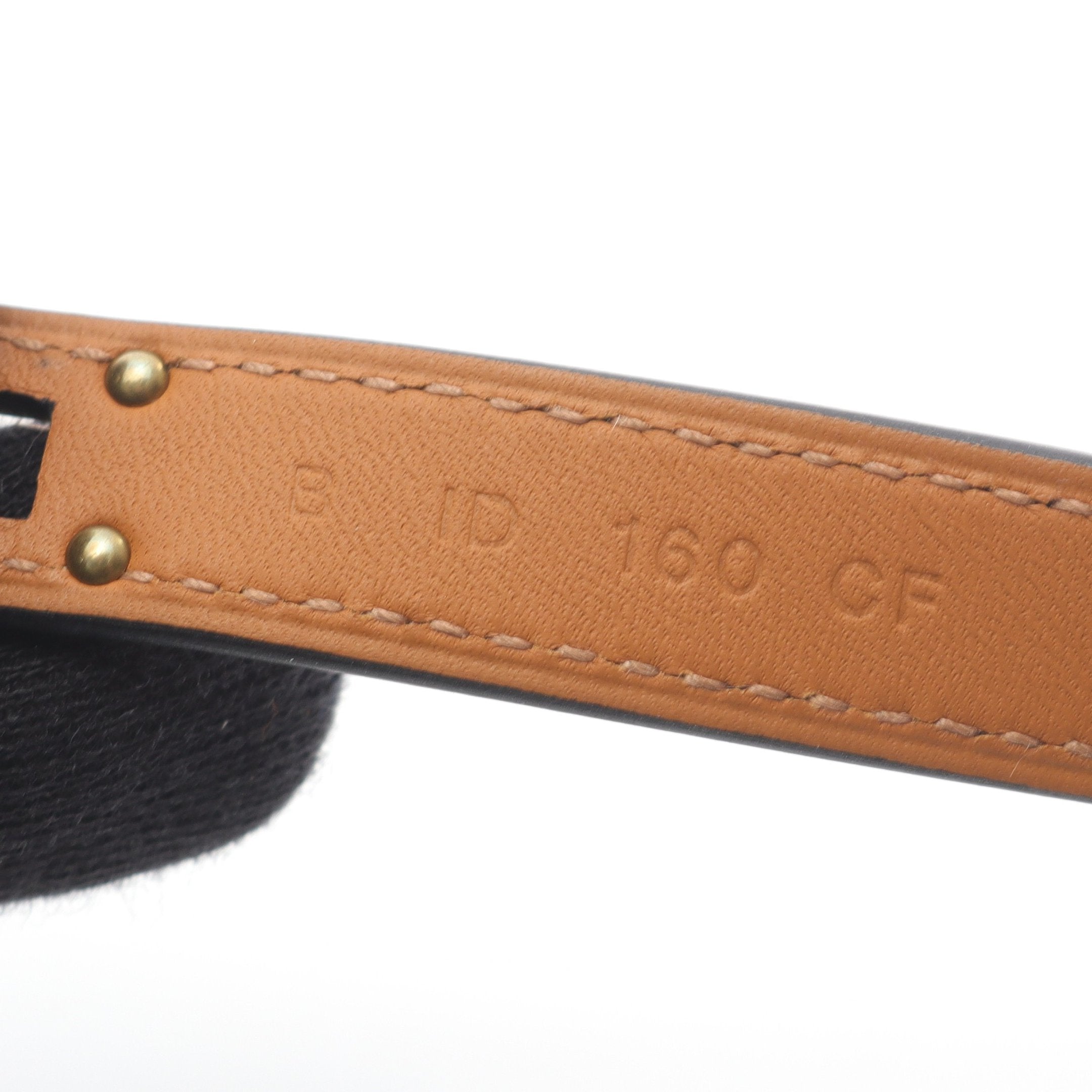 ケリー ドゥブルトゥール ブレスレット ボックスカーフ ブラック B刻印