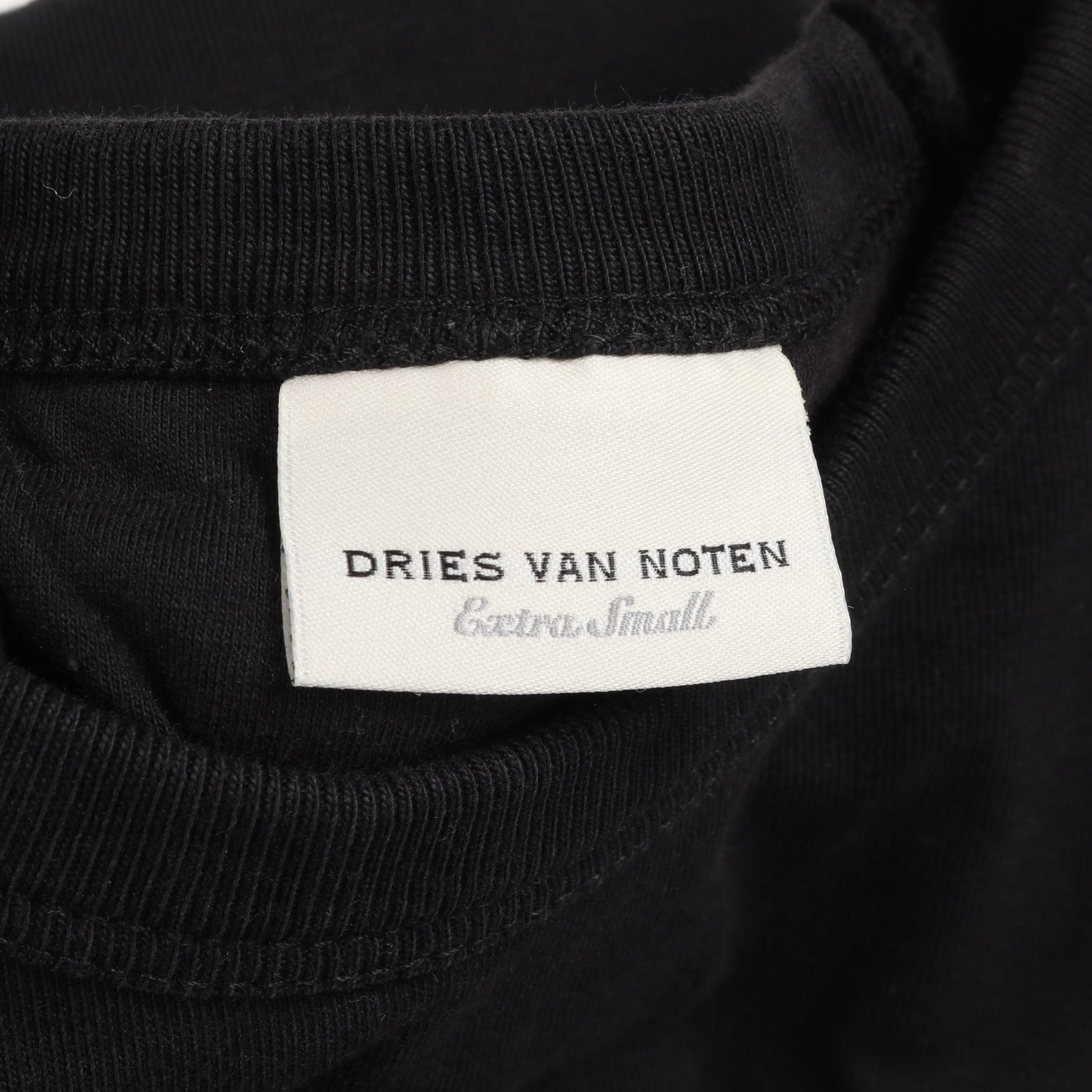 タンクトップ クルーネック コットン ブラック 肩パット ドリスヴァンノッテン トップス DRIES VAN NOTEN