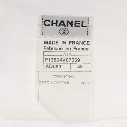 ココマーク パールボタン シャツ コットン ホワイト シャネル トップス CHANEL