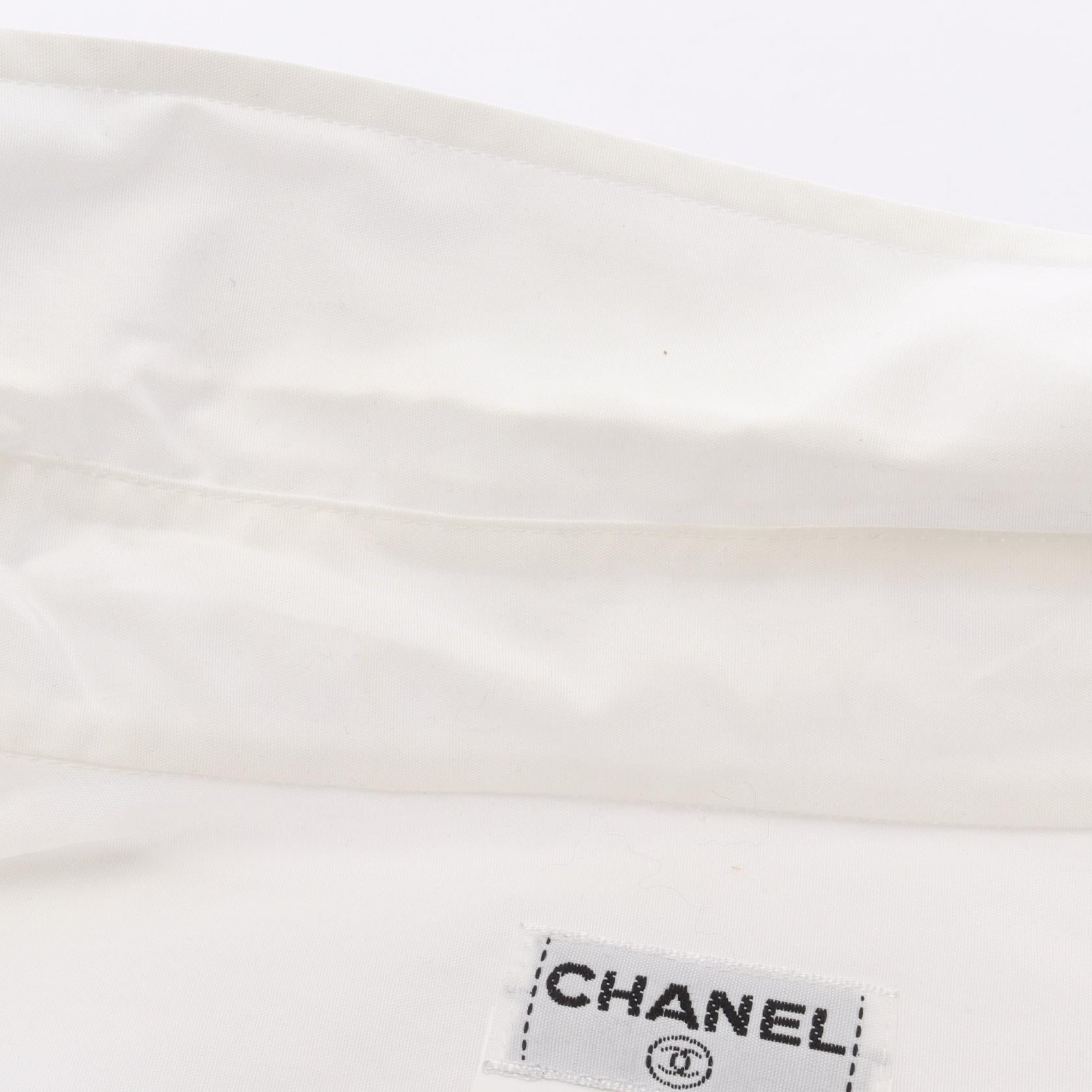 ココマーク パールボタン シャツ コットン ホワイト シャネル – RECLO