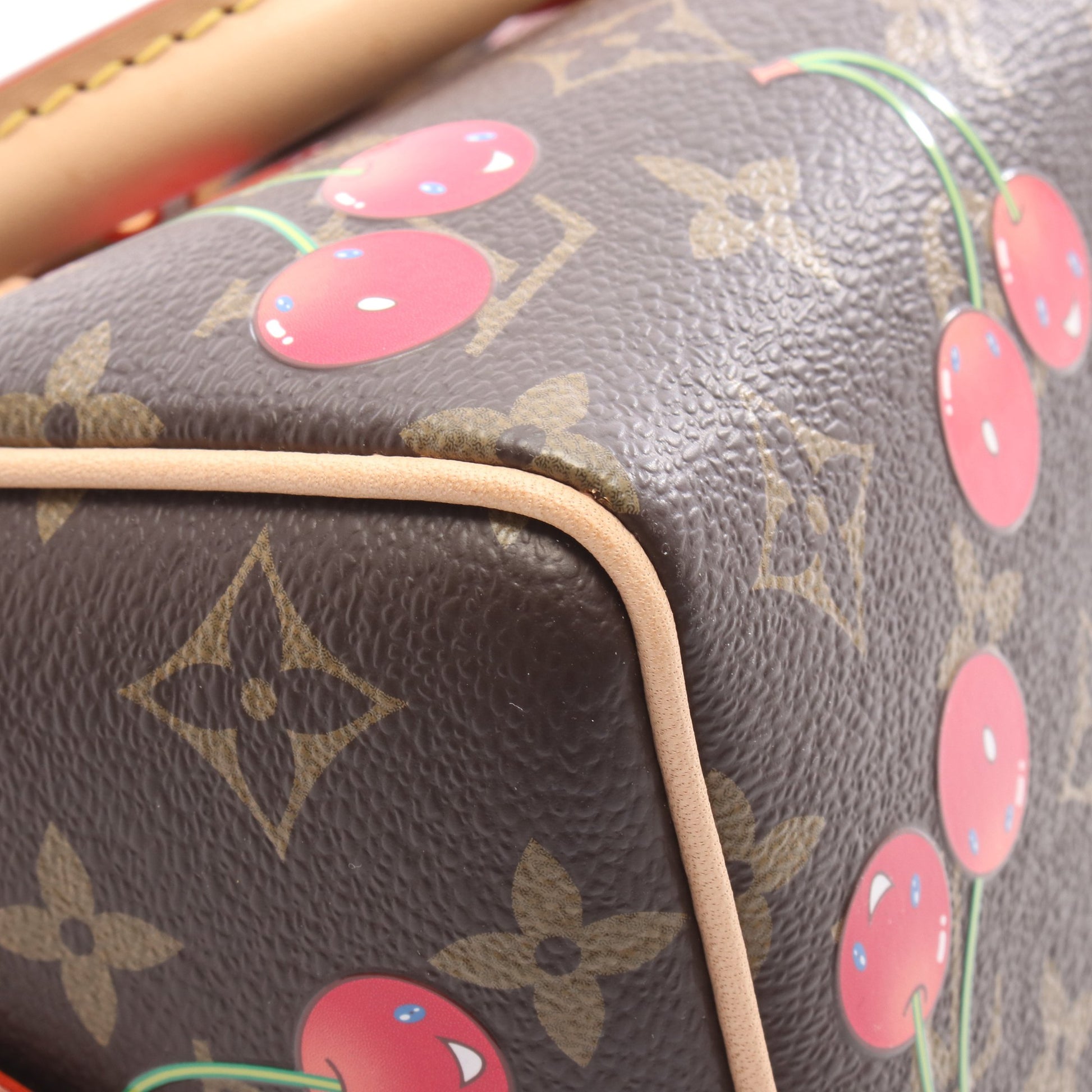 LOUIS VUITTON × 村上隆 スピーディ バンドリエール20 モノグラムチェリー ハンドバッグ PVC レザー ブラウン 2WAY ルイヴィトン バッグ LOUIS VUITTON