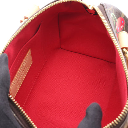 LOUIS VUITTON × 村上隆 スピーディ バンドリエール20 モノグラムチェリー ハンドバッグ PVC レザー ブラウン 2WAY ルイヴィトン バッグ LOUIS VUITTON