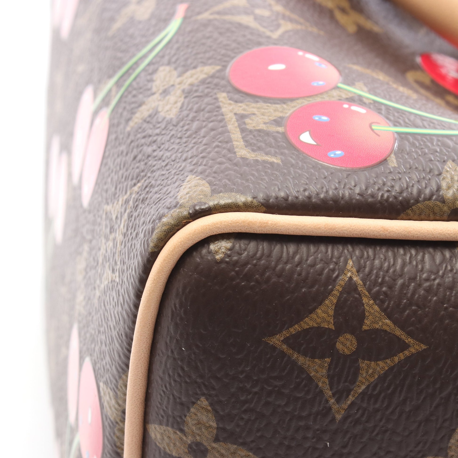 LOUIS VUITTON × 村上隆 スピーディ バンドリエール20 モノグラムチェリー ハンドバッグ PVC レザー ブラウン 2WAY ルイヴィトン バッグ LOUIS VUITTON