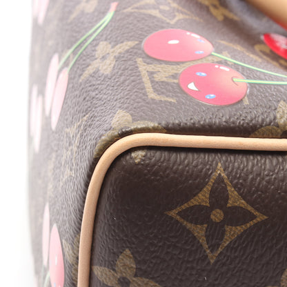 LOUIS VUITTON × 村上隆 スピーディ バンドリエール20 モノグラムチェリー ハンドバッグ PVC レザー ブラウン 2WAY ルイヴィトン バッグ LOUIS VUITTON