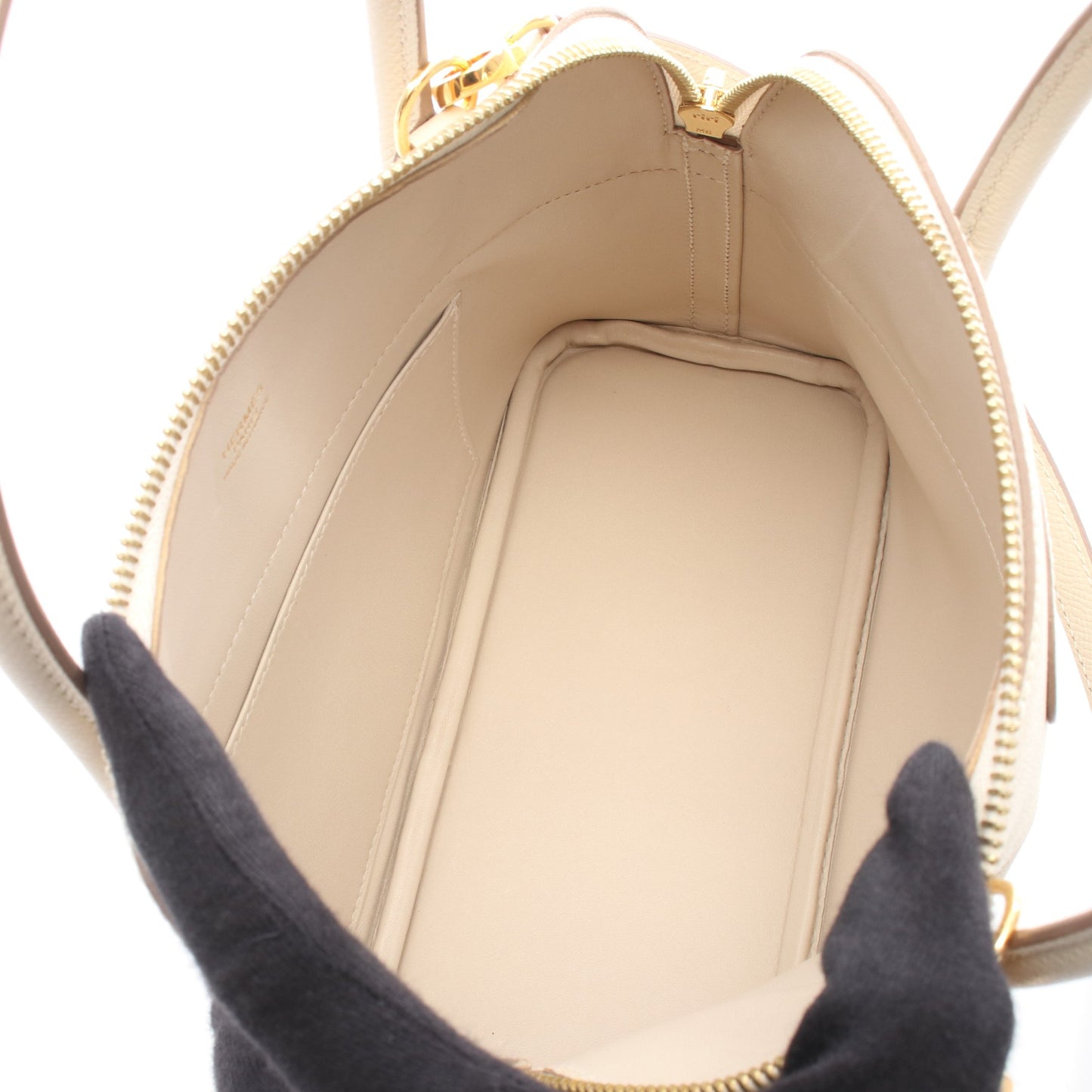ボリード27 クレ ハンドバッグ ヴォーエプソン アイボリー ゴールド金具 2WAY Z刻印 エルメス バッグ HERMES