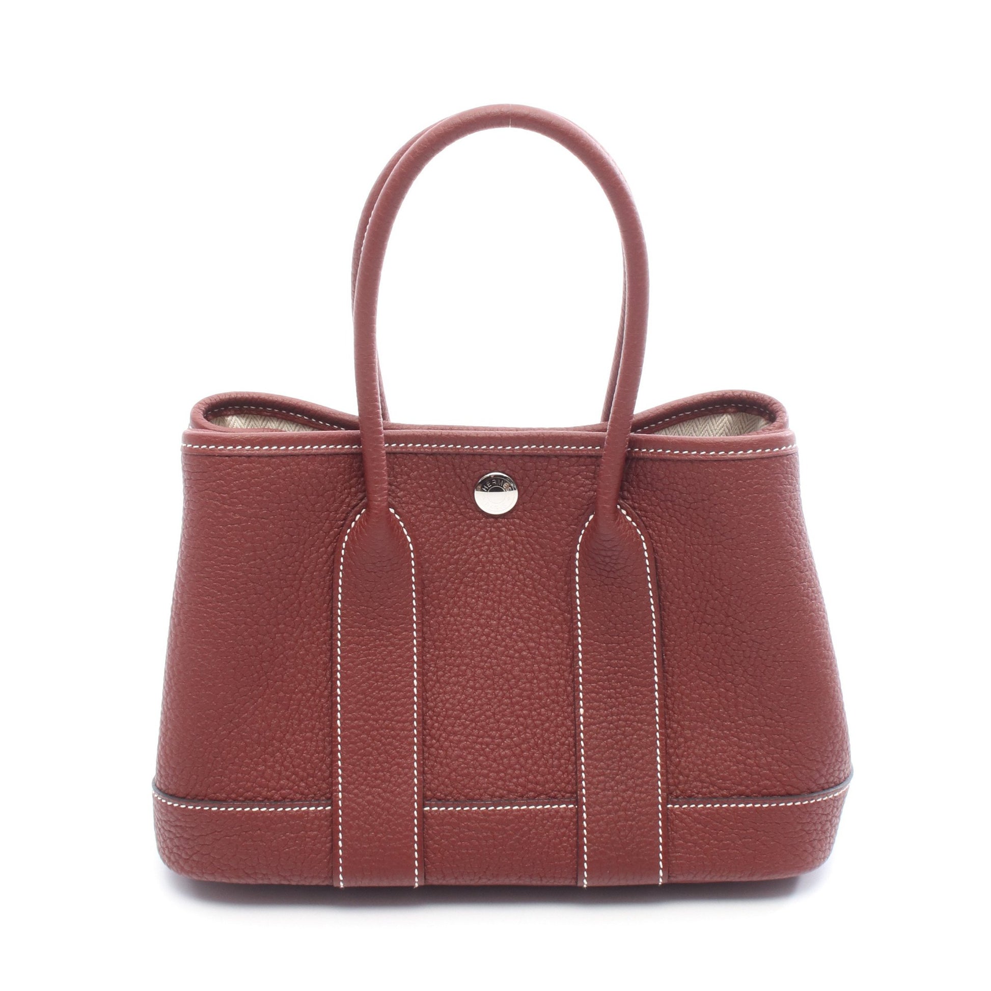 ネオガーデン23 ルージュアッシュ ハンドバッグ ネゴンダ ボルドー シルバー金具 W刻印 エルメス バッグ HERMES
