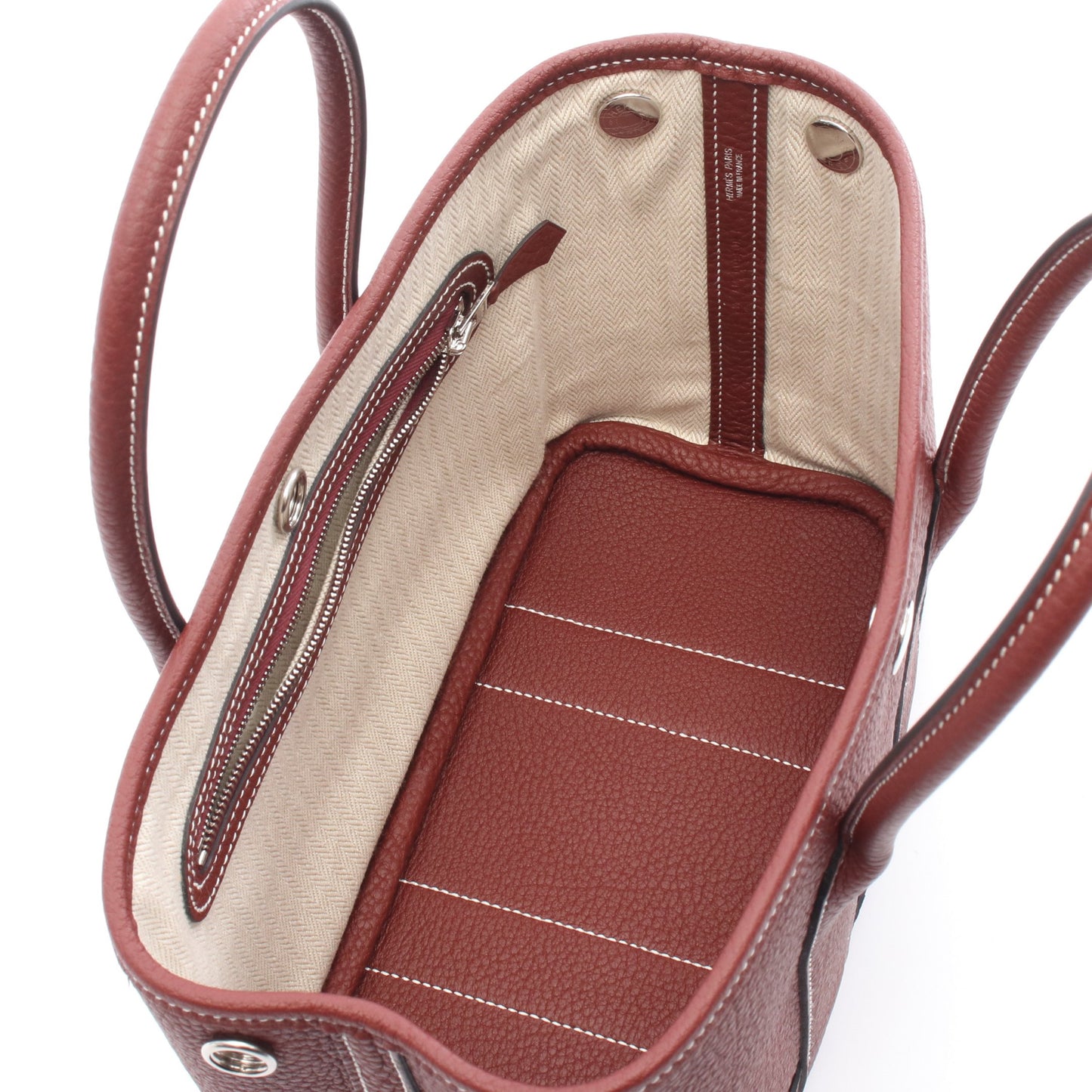 ネオガーデン23 ルージュアッシュ ハンドバッグ ネゴンダ ボルドー シルバー金具 W刻印 エルメス バッグ HERMES
