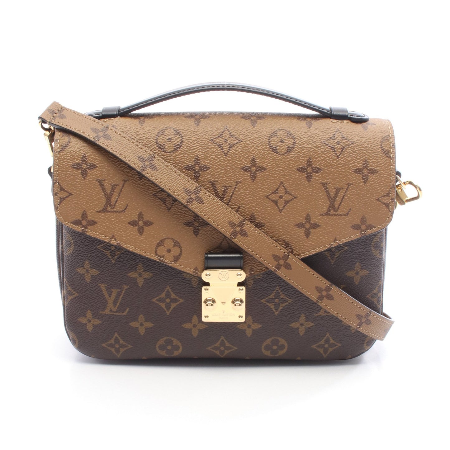 ポシェット メティス MM モノグラムリバース ハンドバッグ PVC レザー ブラウン ブラック 2WAY ルイヴィトン バッグ LOUIS VUITTON