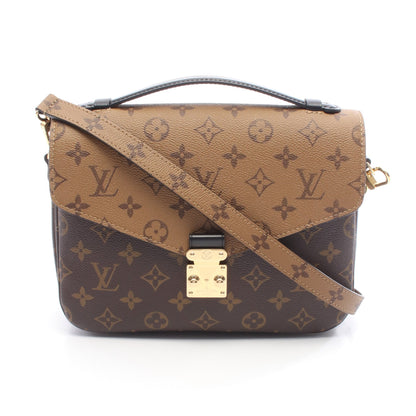 ポシェット メティス MM モノグラムリバース ハンドバッグ PVC レザー ブラウン ブラック 2WAY ルイヴィトン バッグ LOUIS VUITTON