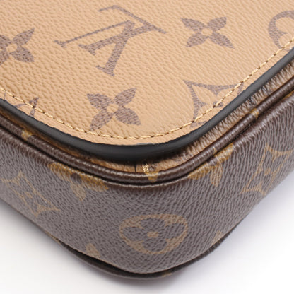 ポシェット メティス MM モノグラムリバース ハンドバッグ PVC レザー ブラウン ブラック 2WAY ルイヴィトン バッグ LOUIS VUITTON