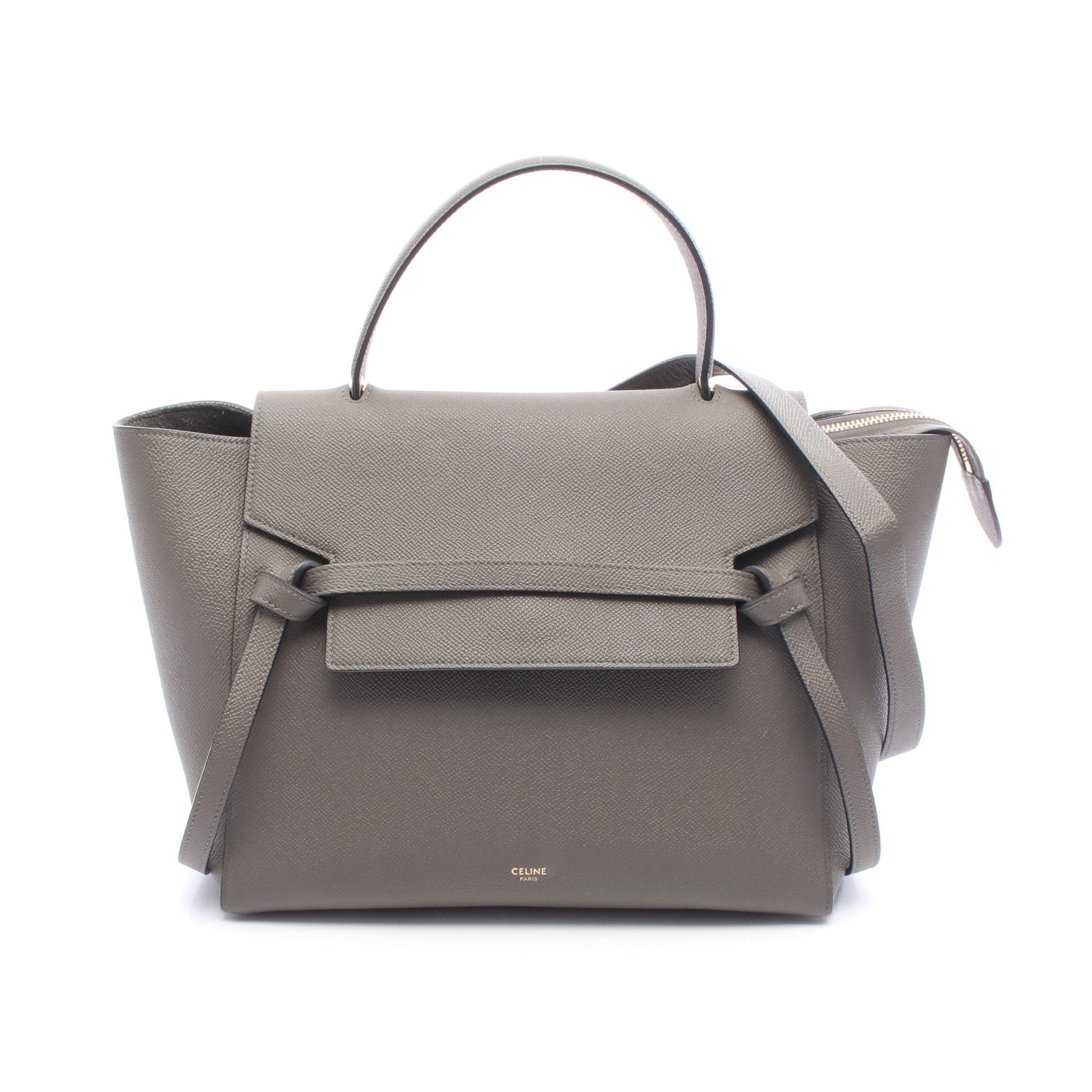 BELT BAG NANO ベルトバッグ ナノ ハンドバッグ レザー グレー 2WAY