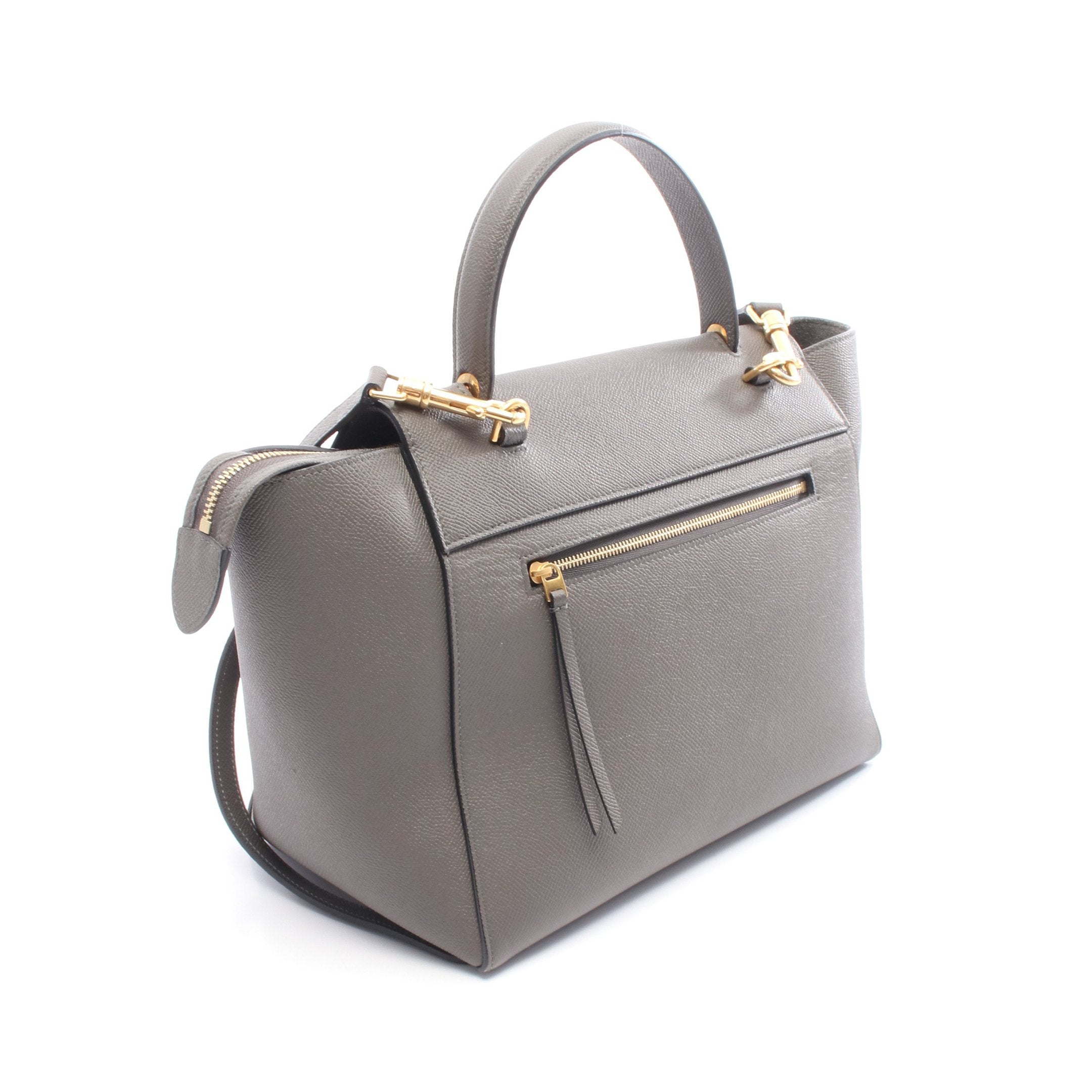 BELT BAG NANO ベルトバッグ ナノ ハンドバッグ レザー グレー 2WAY