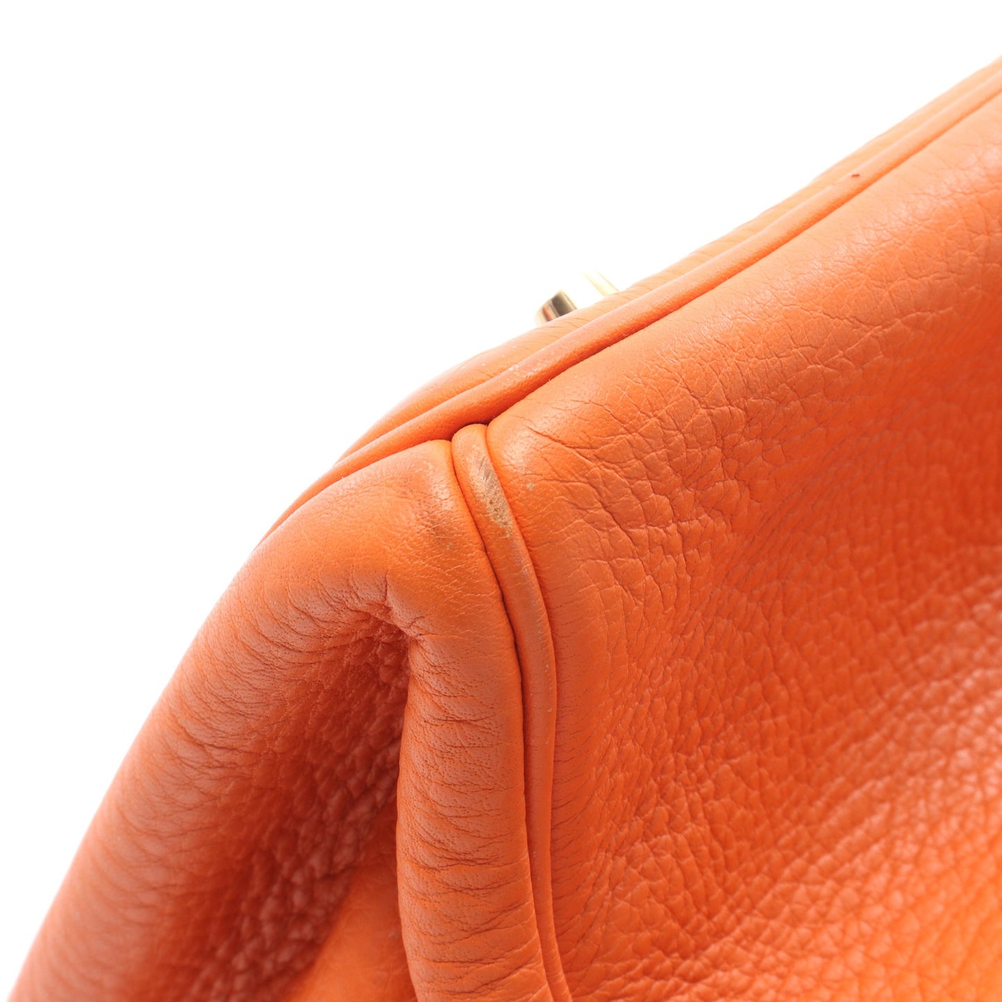 バーキン35 ハンドバッグ トリヨンクレマンス オレンジ ゴールド金具 □I刻印 エルメス バッグ HERMES