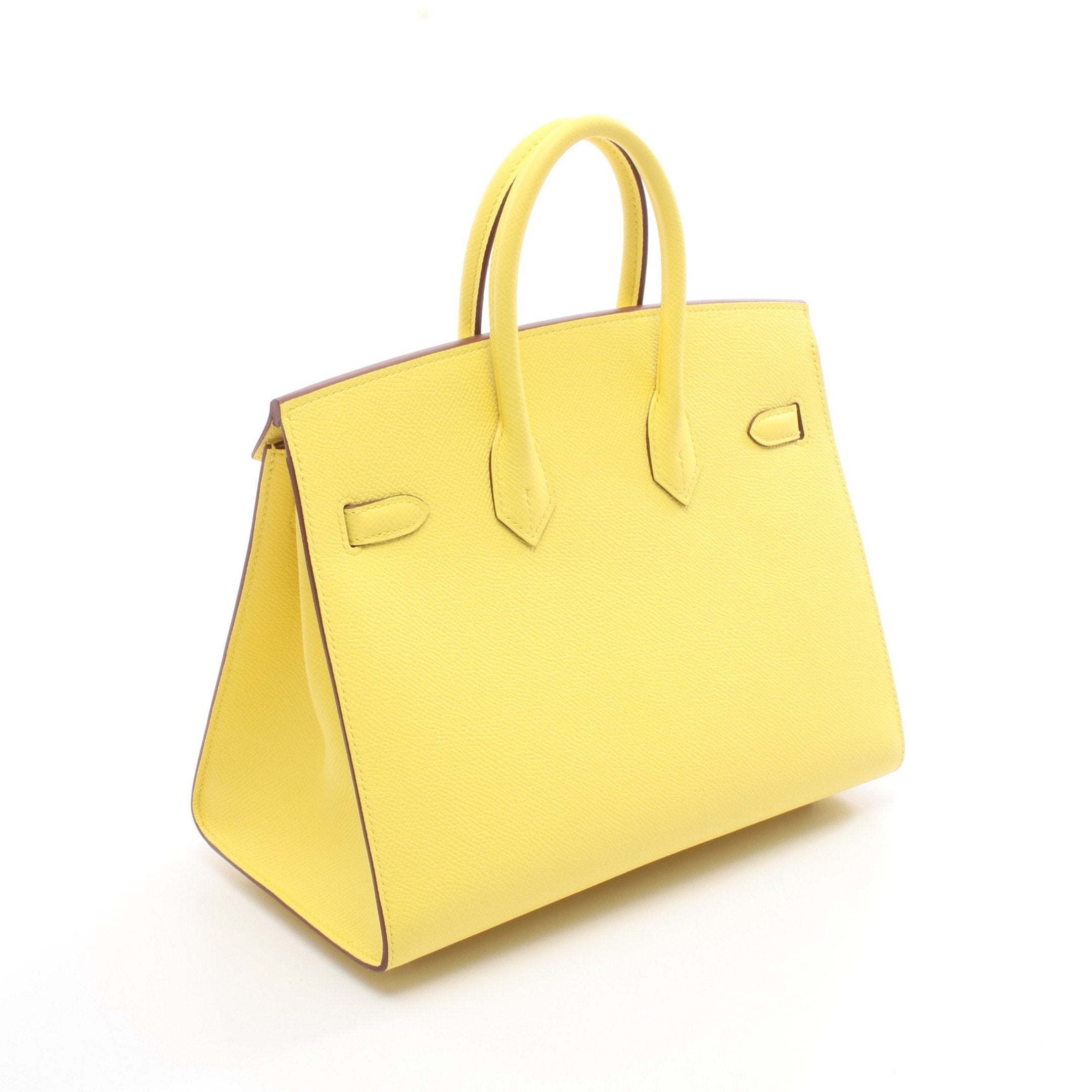 herbique ハービック /イエロー　美品　定価26,400円 バーキンセリエ25 ライム ハンドバッグ ヴォーエプソン イエロー