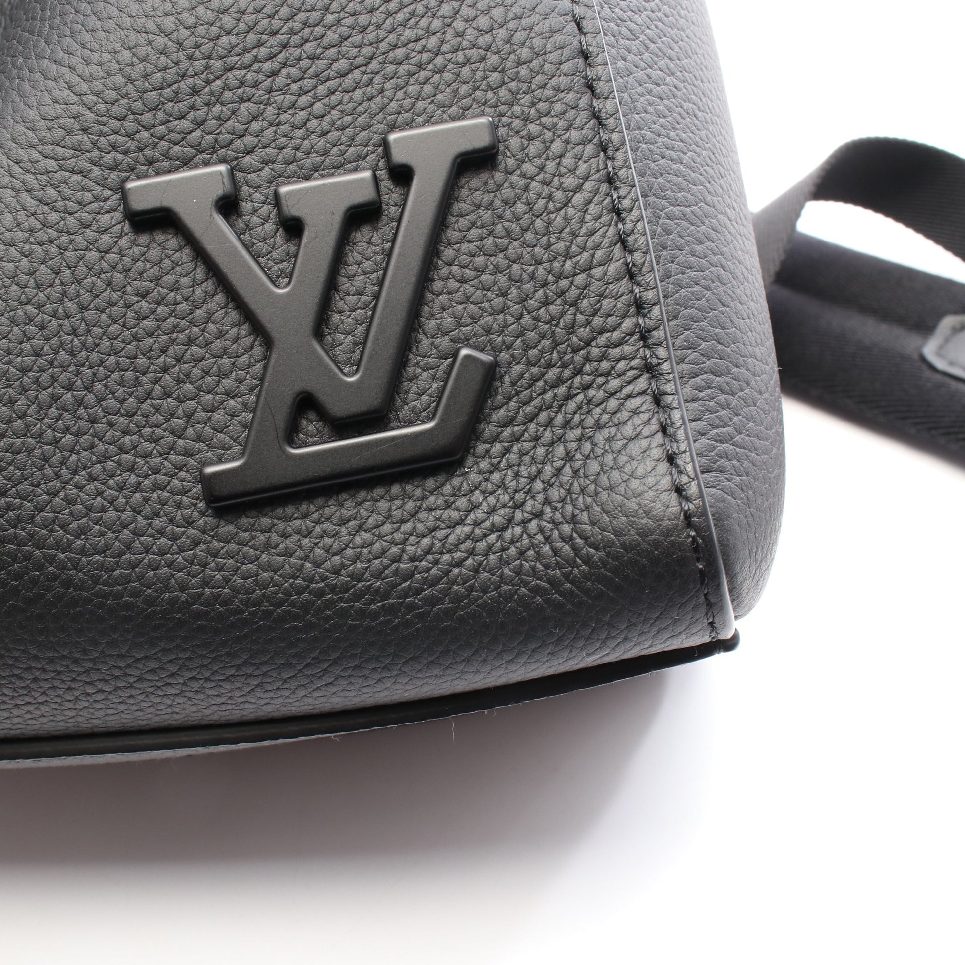 ファストライン バッグパック LVアエログラム バックパック リュックサック レザー ブラック ルイヴィトン バッグ LOUIS VUITTON