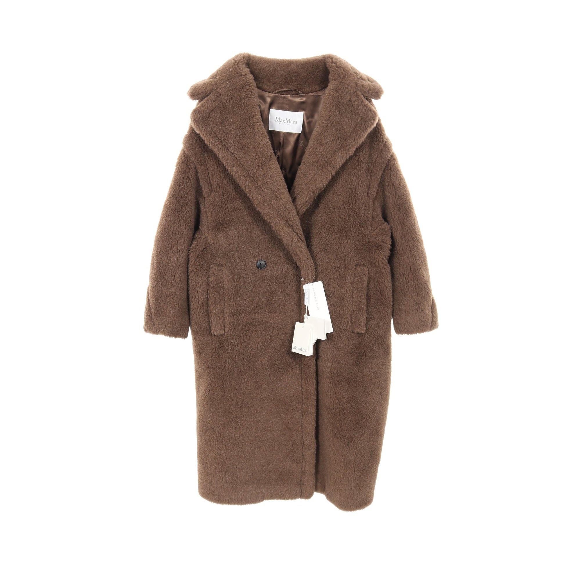 テディベア アイコン コート アルパカ ウール シルク ブラウン マックスマーラ アウター Max Mara