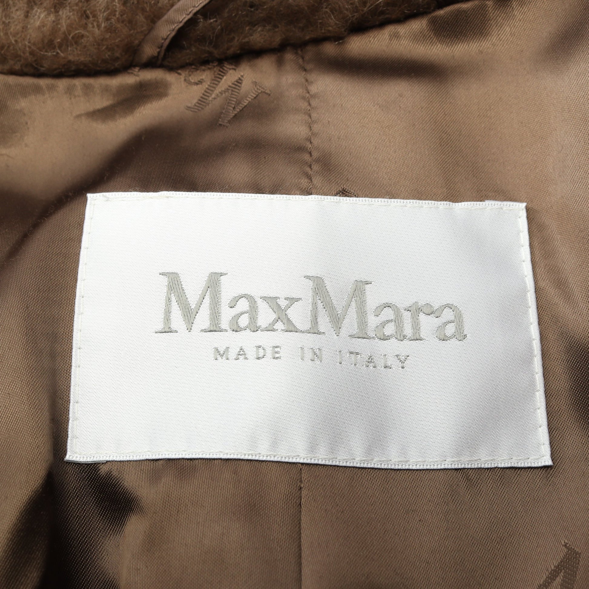 テディベア アイコン コート アルパカ ウール シルク ブラウン マックスマーラ アウター Max Mara