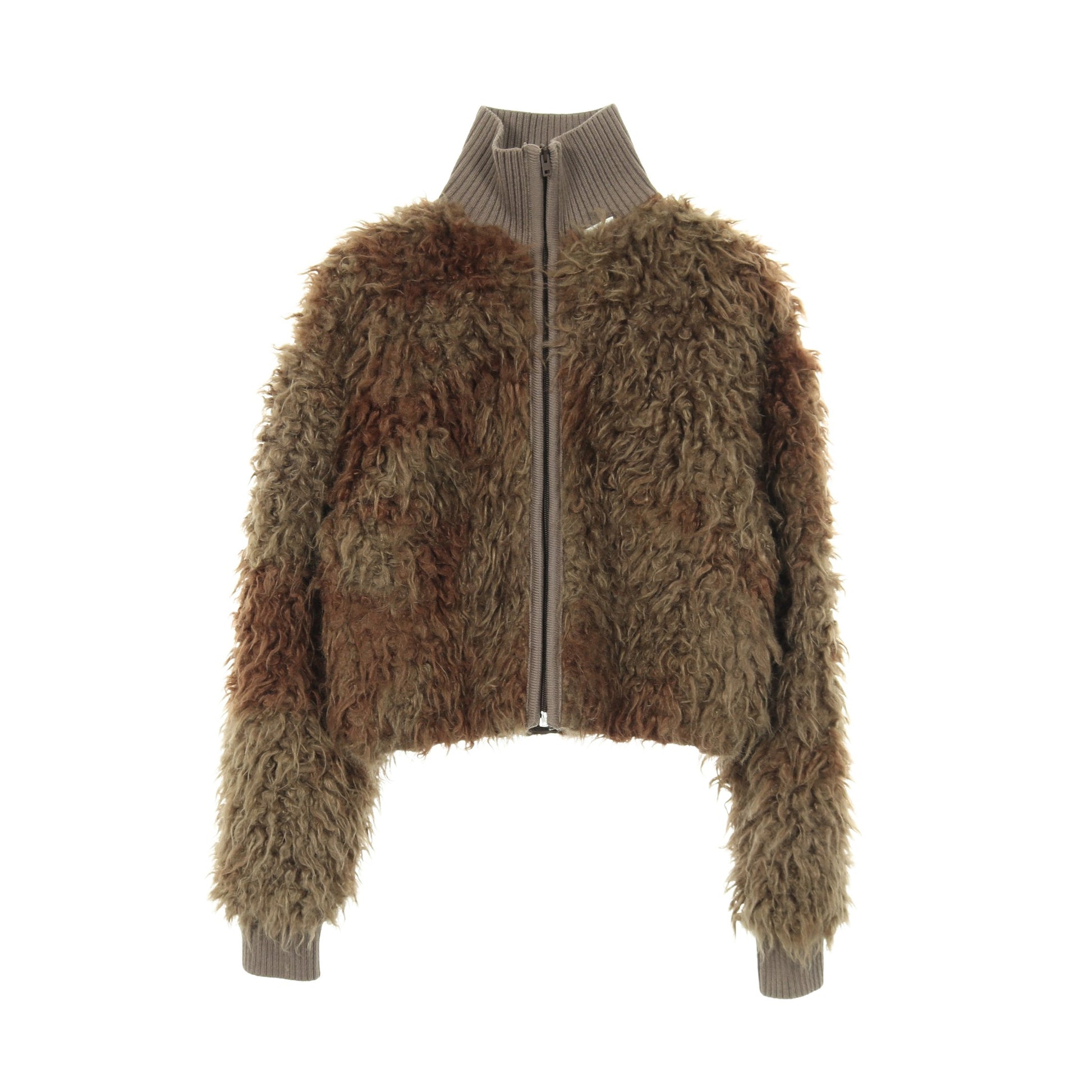 フェイクファー ジャケット モダクリル カーキグリーン ブラウン アクネストゥディオズ アウター Acne Studios