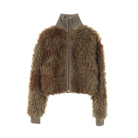 フェイクファー ジャケット モダクリル カーキグリーン ブラウン アクネストゥディオズ