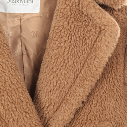 テディベア ボア ジャケット キャメル シルク ライトブラウン マックスマーラ アウター Max Mara