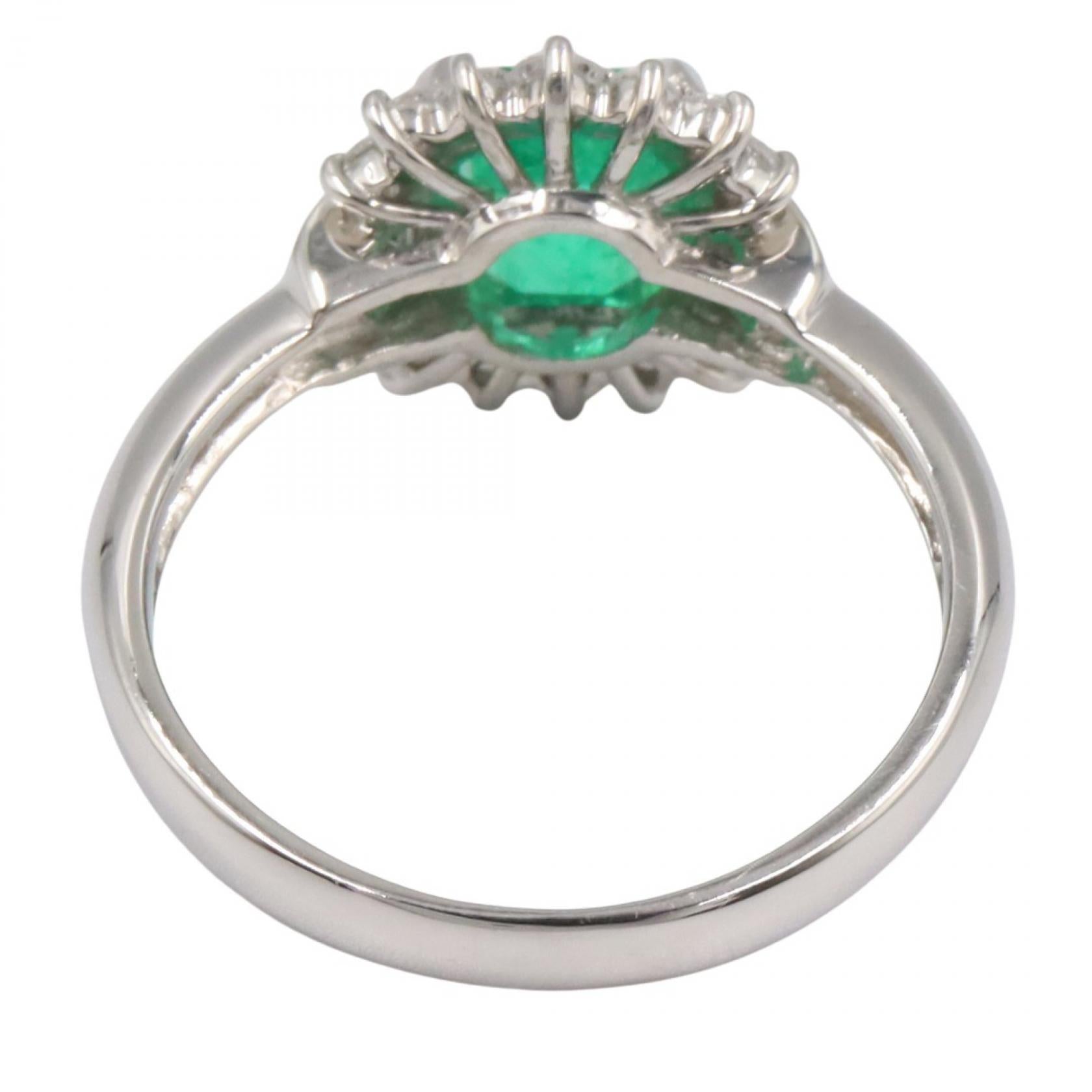 エメラルド ダイヤモンド リング リング 指輪 PT900 エメラルド