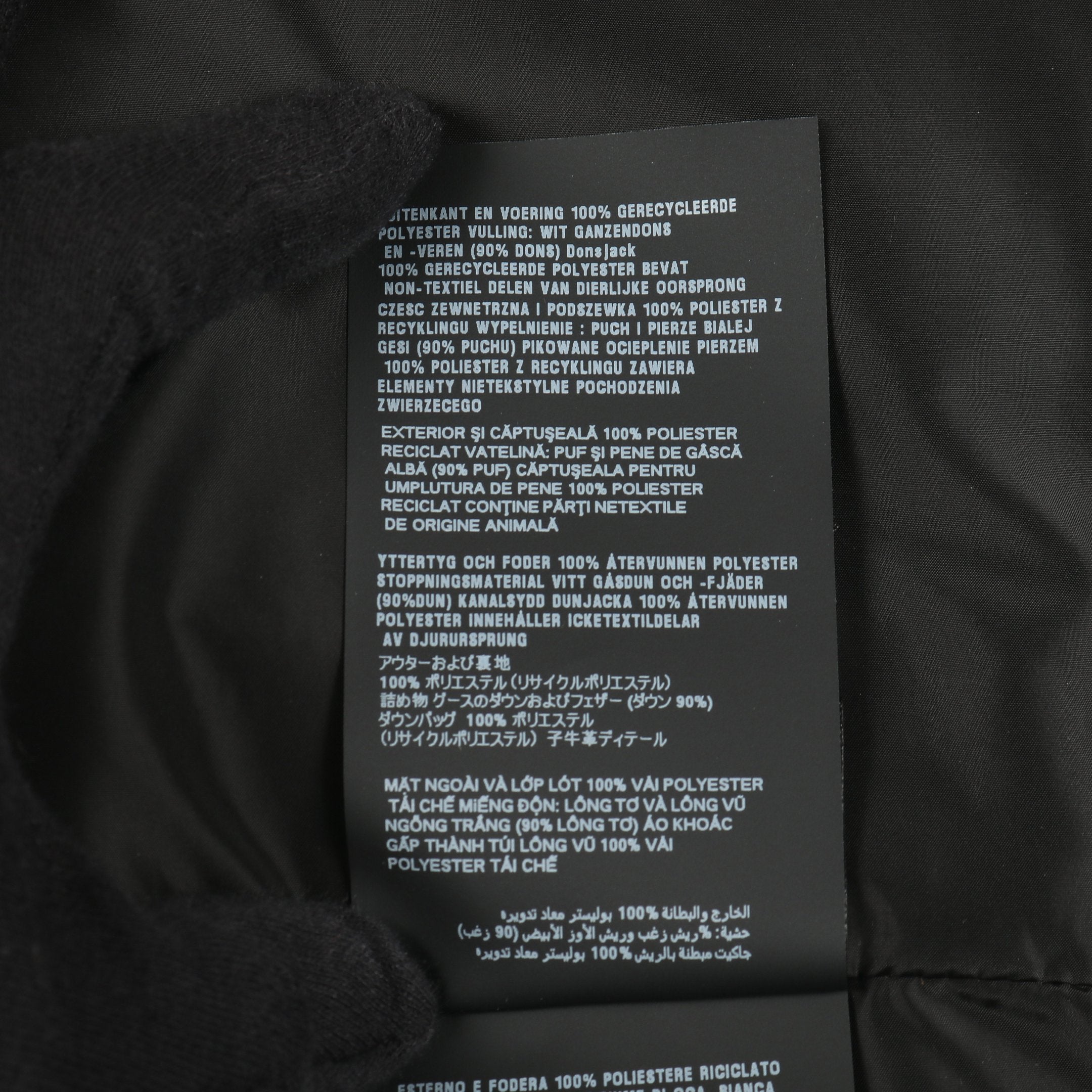 ダウンジャケット ブラック 三角ロゴプレート プラダ – RECLO