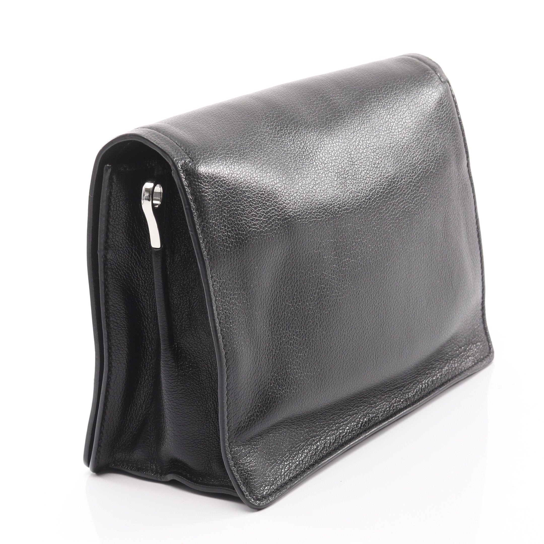 GLACE'CALF ショルダーバッグ レザー ブラック プラダ – RECLO