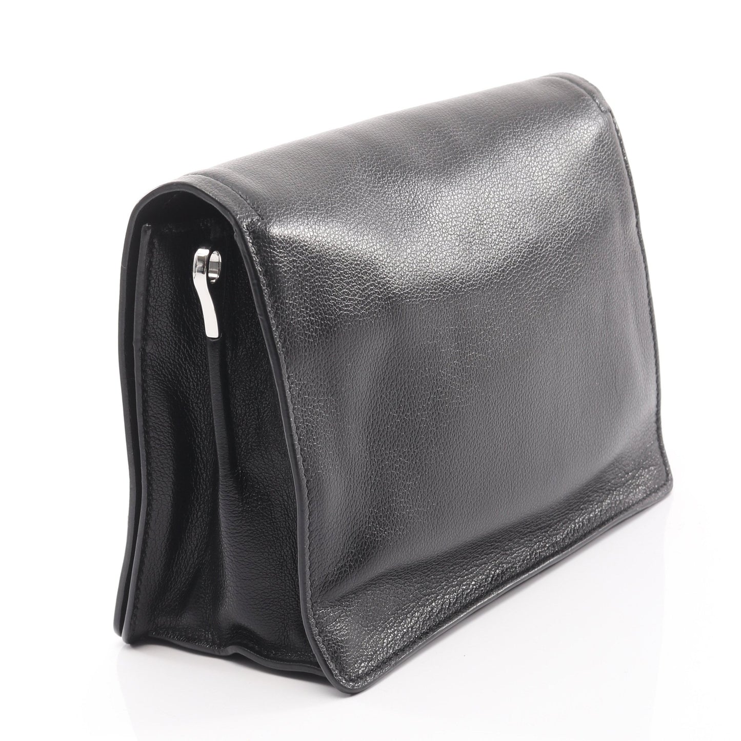 GLACE'CALF ショルダーバッグ レザー ブラック プラダ バッグ PRADA