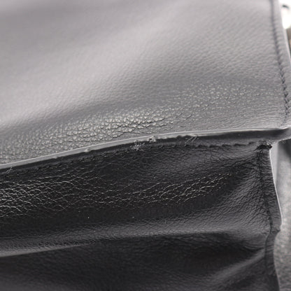 GLACE'CALF ショルダーバッグ レザー ブラック プラダ バッグ PRADA