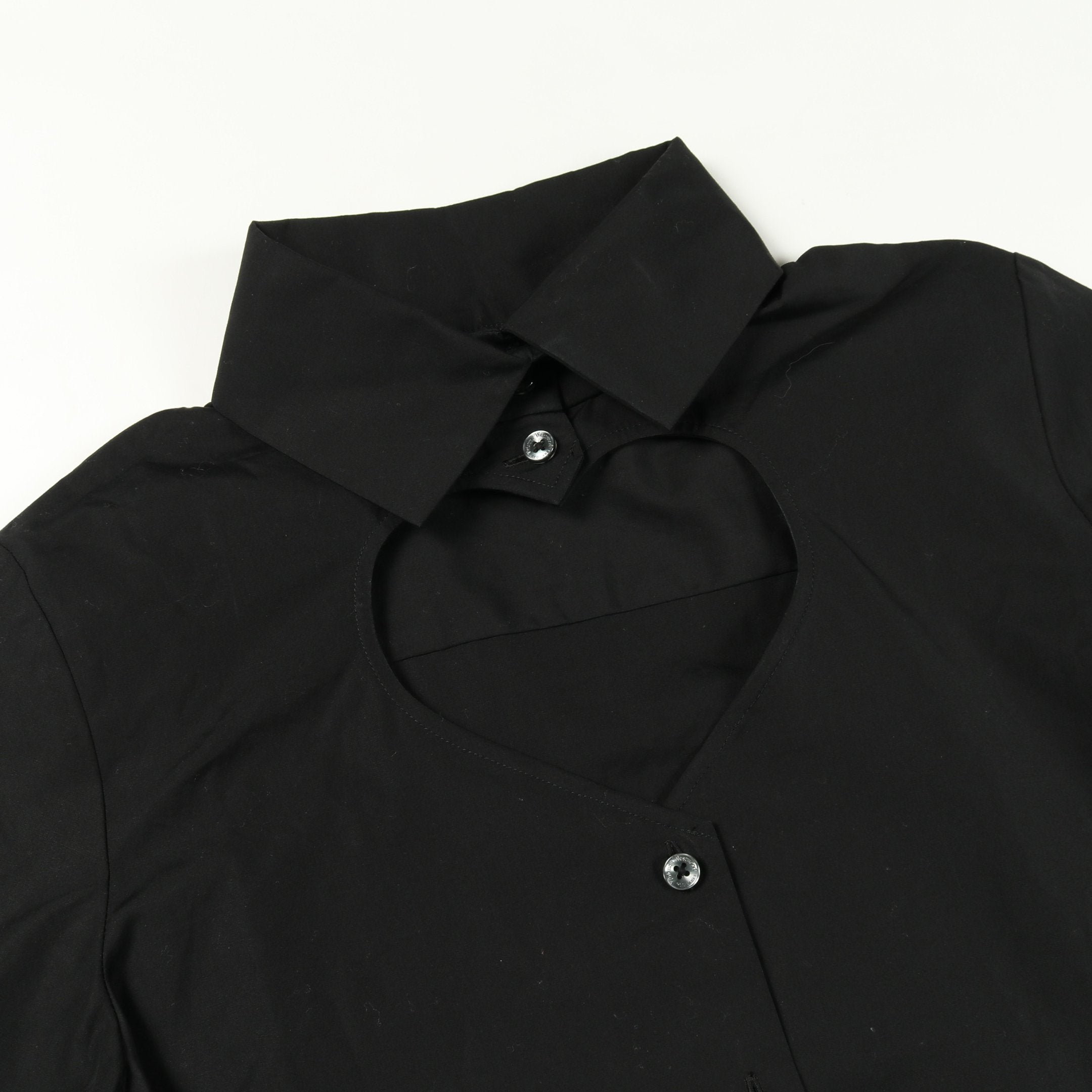 シャツ ハート コットン ブラック カットアウト ヴィヴィアンウエスト