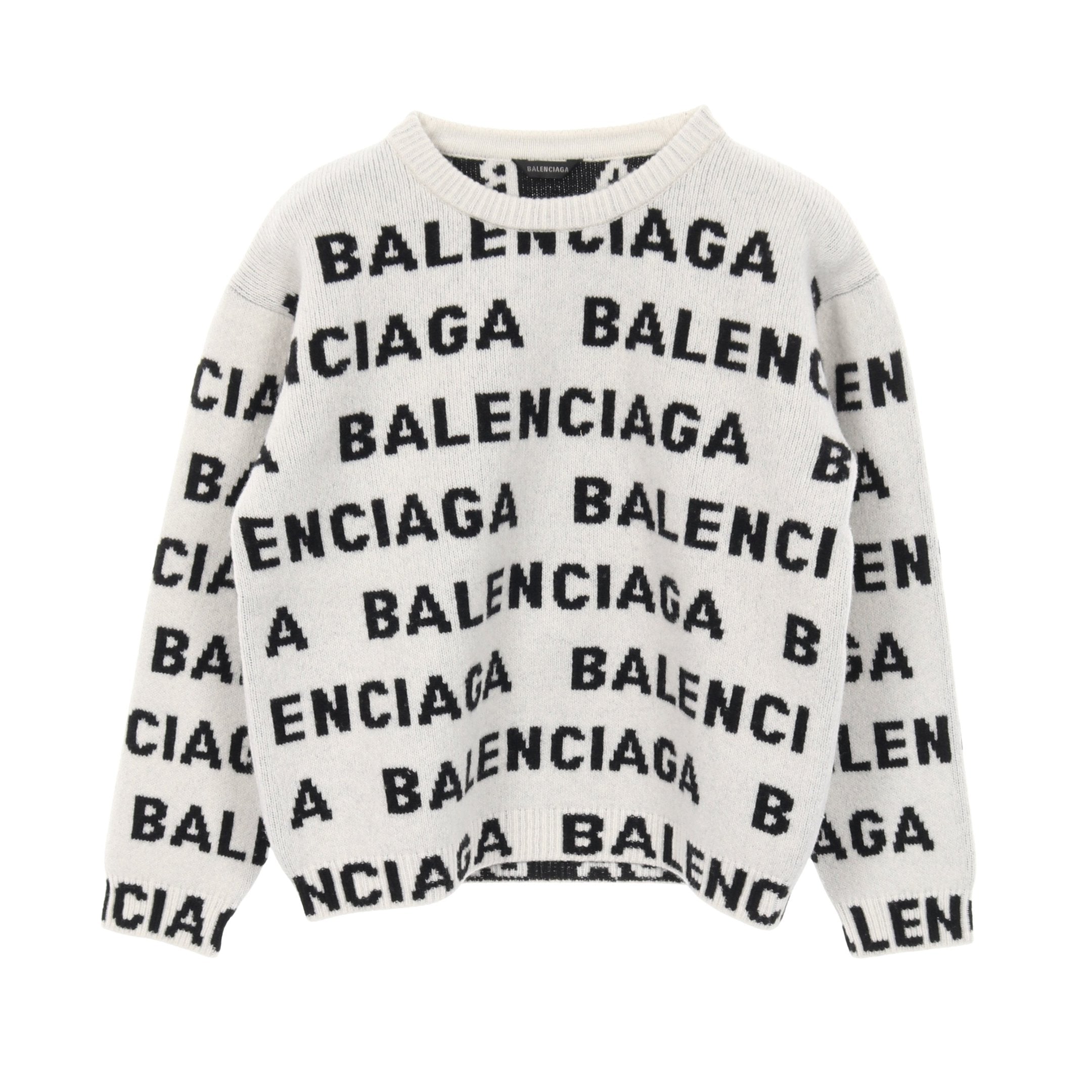 着用1回。BALENCIAGA ロゴクルーネックセーター Mサイズ相当 着用1回