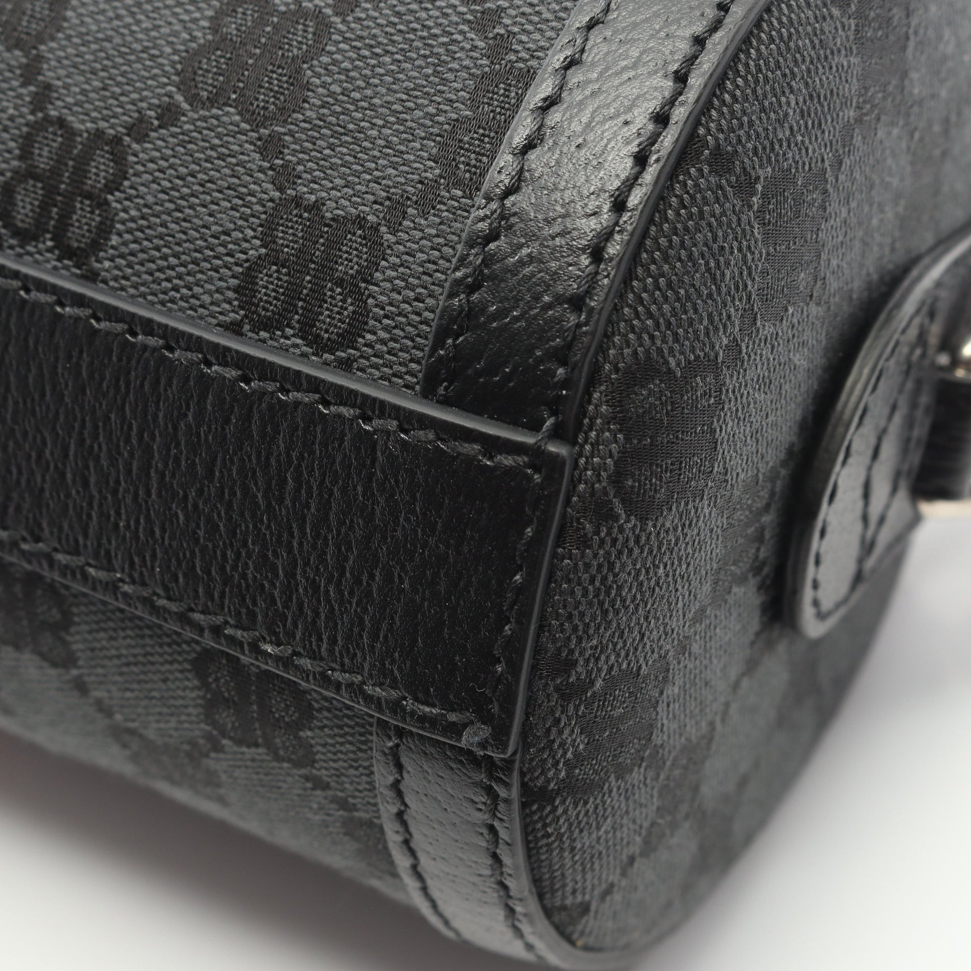 BALENCIAGA × GUCCIHACKER ハンドバッグ キャンバス レザー ブラック マルチカラー 2WAY バレンシアガ バッグ BALENCIAGA