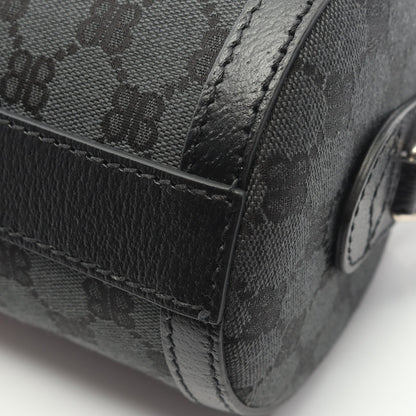 BALENCIAGA × GUCCIHACKER ハンドバッグ キャンバス レザー ブラック マルチカラー 2WAY バレンシアガ バッグ BALENCIAGA