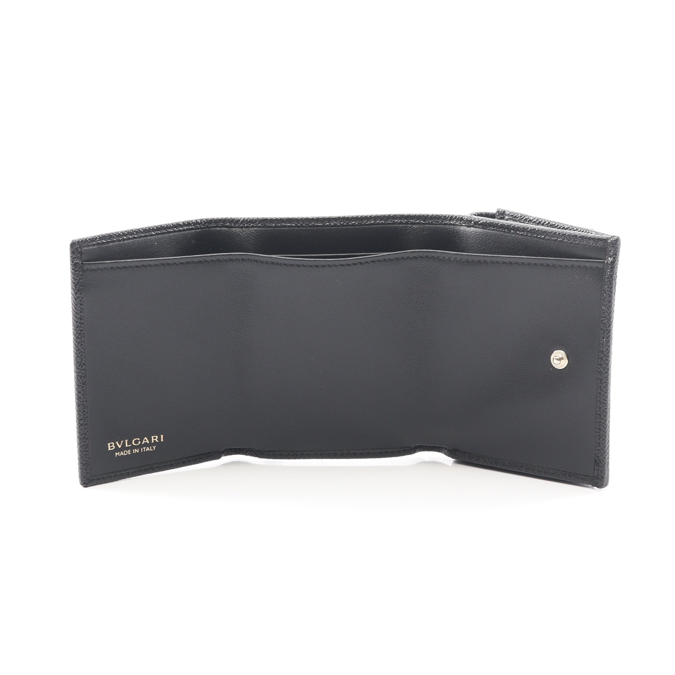 ブルガリブルガリ 三つ折り財布 レザー ブラック ブルガリ – RECLO