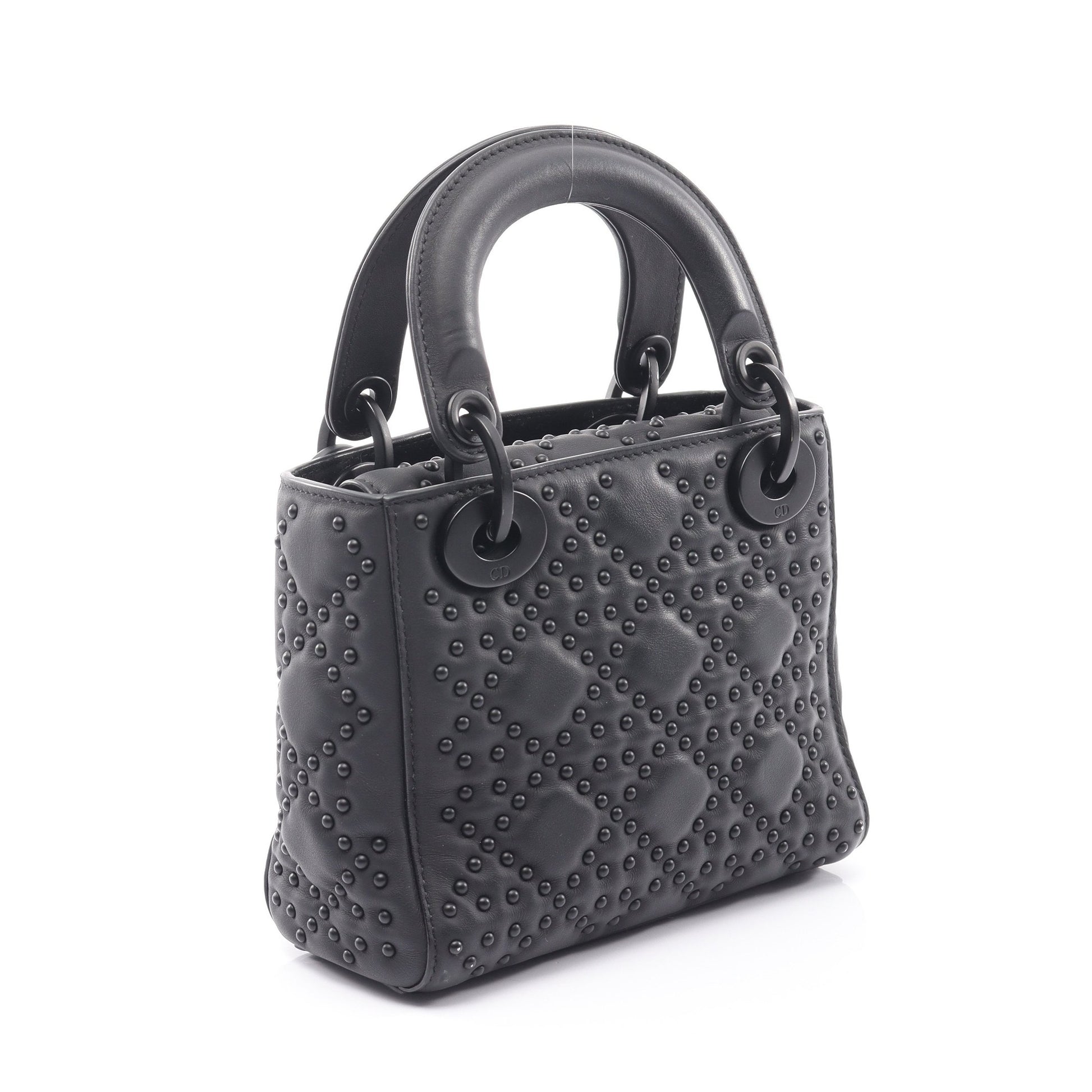 レディディオール ミニ ハンドバッグ レザー ブラック 2WAY クリスチャンディオール バッグ Christian Dior