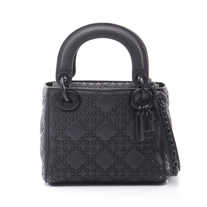レディディオール ミニ ハンドバッグ レザー ブラック 2WAY クリスチャンディオール バッグ Christian Dior