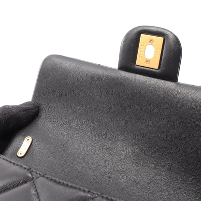 マトラッセ チェーンショルダーバッグ ラムスキン ブラック ゴールド金具 2WAY シャネル バッグ CHANEL