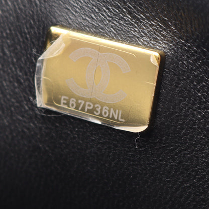 マトラッセ チェーンショルダーバッグ ラムスキン ブラック ゴールド金具 2WAY シャネル バッグ CHANEL