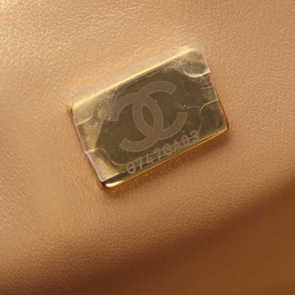 マトラッセ トップハンドル チェーンショルダーバッグ ラムスキン ブラック ゴールド金具 2WAY シャネル バッグ CHANEL