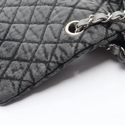 マトラッセ チェーンショルダーバッグ デニム ダークグレー シルバー金具 シャネル バッグ CHANEL