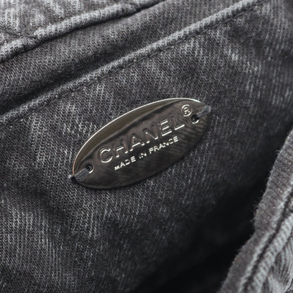マトラッセ チェーンショルダーバッグ デニム ダークグレー シルバー金具 シャネル バッグ CHANEL
