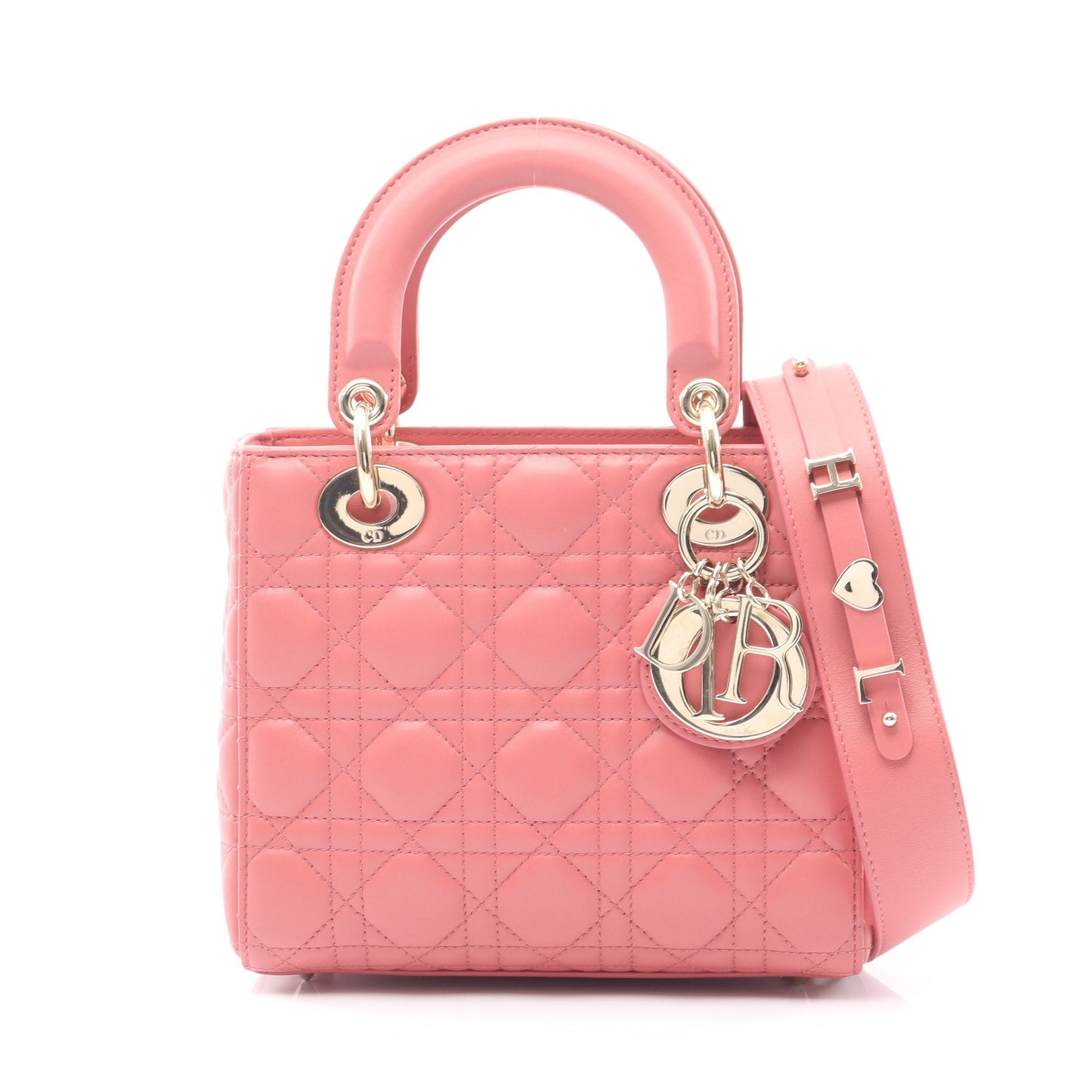 LADY DIOR MY ABCDIOR レディディオール スモール ハンドバッグ レザー ピンク 2WAY クリスチャンディオール バッグ Christian Dior