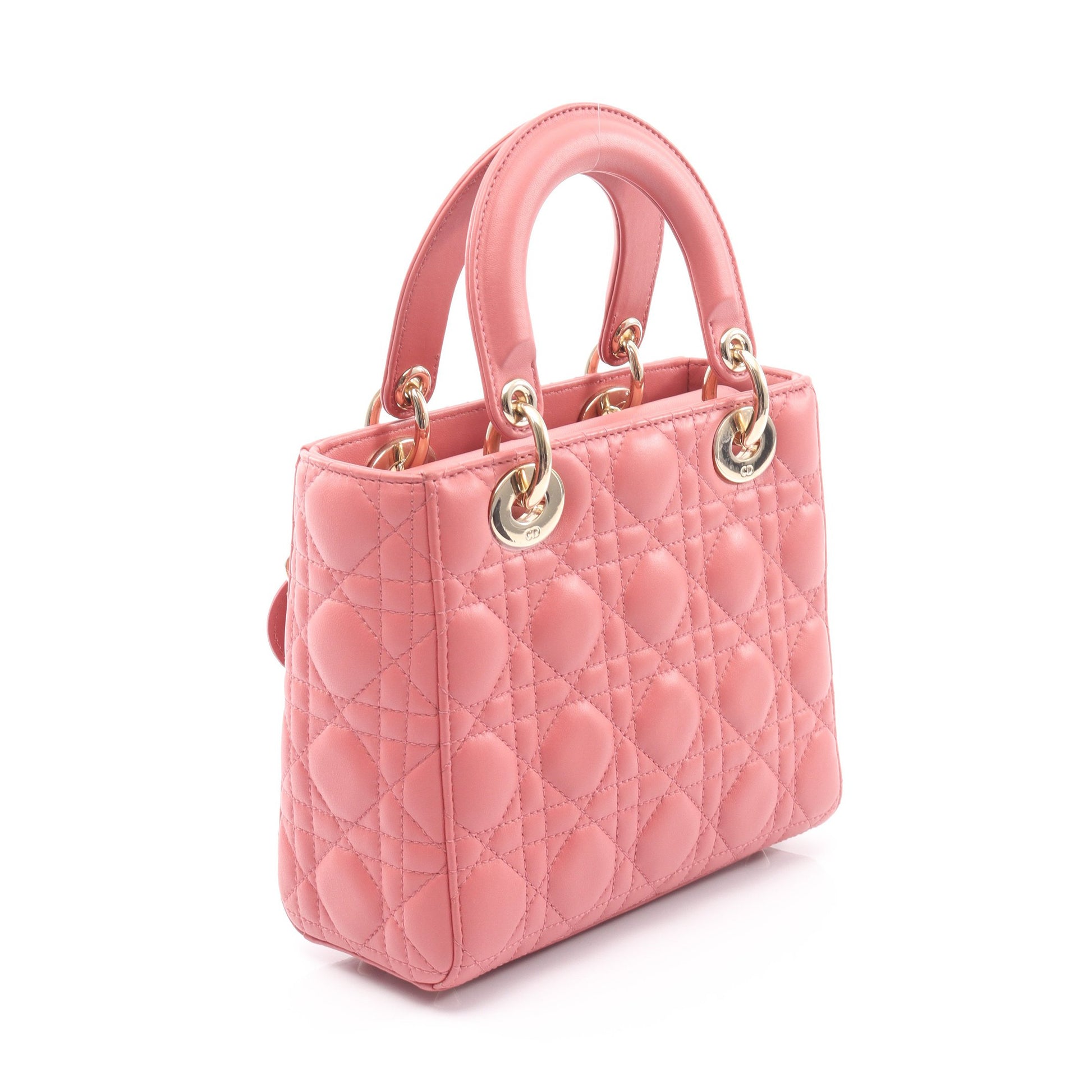 LADY DIOR MY ABCDIOR レディディオール スモール ハンドバッグ レザー ピンク 2WAY クリスチャンディオール バッグ Christian Dior