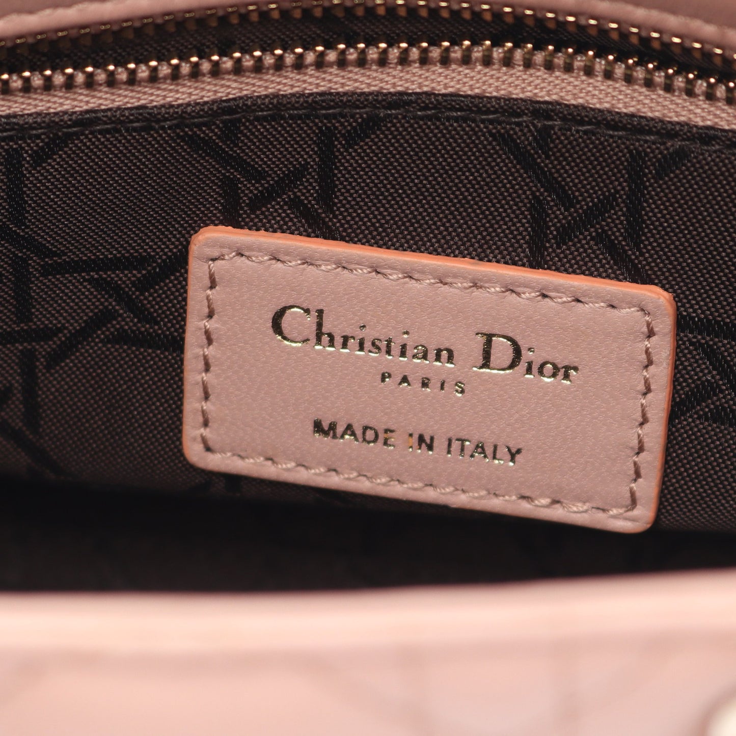LADY DIOR MY ABCDIOR レディディオール スモール カナージュ ハンドバッグ レザー ピンクベージュ 2WAY クリスチャンディオール バッグ Christian Dior