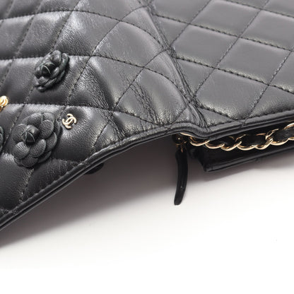 マトラッセ カメリア チェーンウォレット ラムスキン ブラック ゴールド金具 シャネル バッグ CHANEL