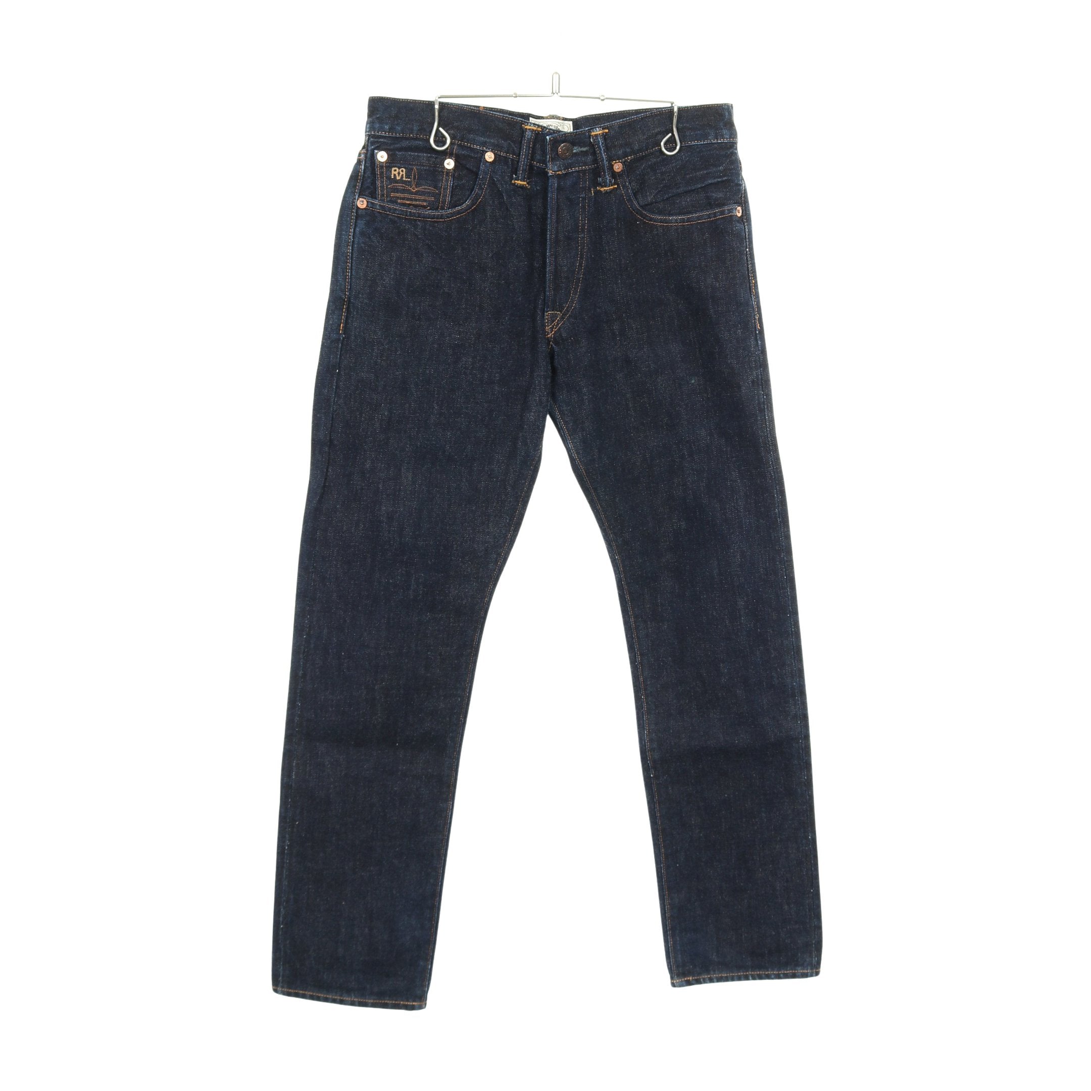 デニムパンツ コットン インディゴブルー ボタンフライ ダブルアール
