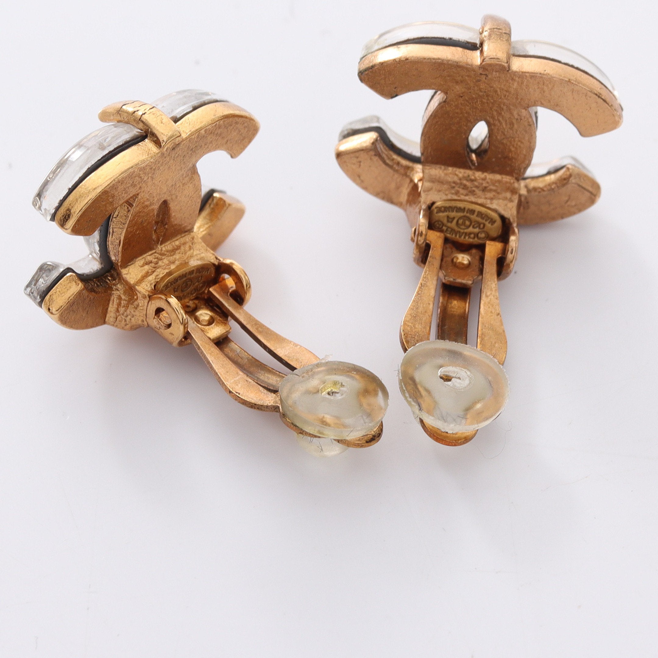 ココマーク イヤリング GP ラインストーン ゴールド クリア 02A