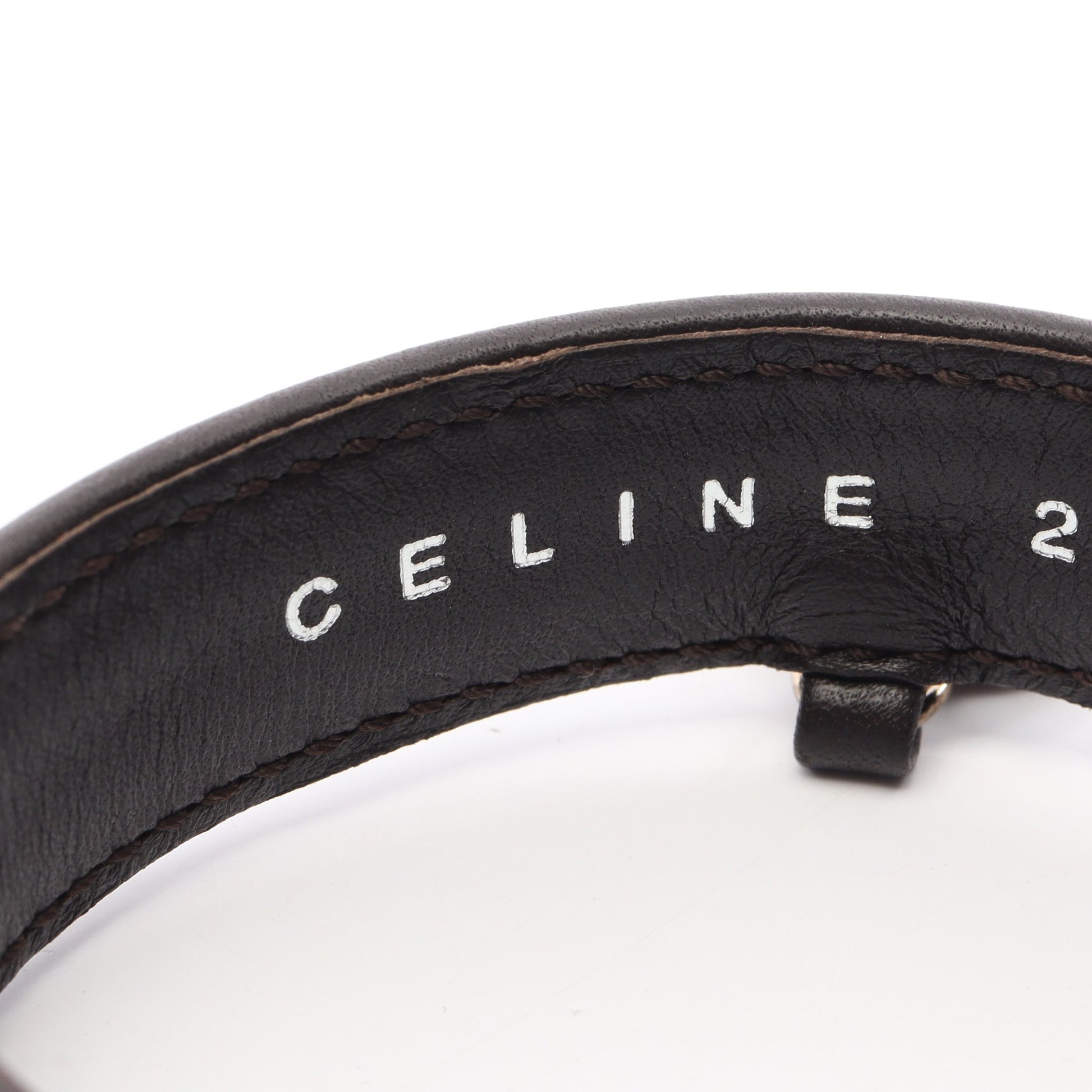 ブレスレット レザー ダークブラウン レッド 2002年日韓W杯モデル セリーヌ アクセサリー CELINE
