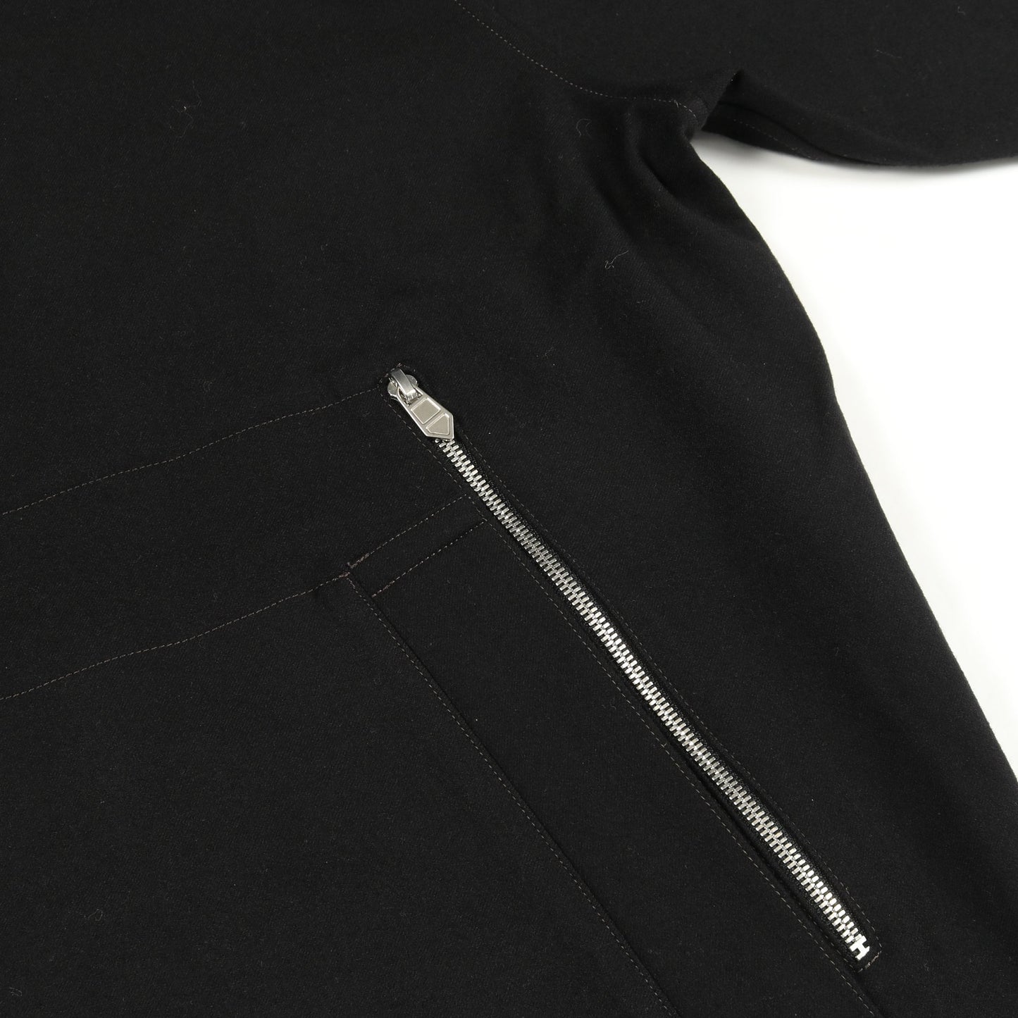 ジップアップ ジャケット ウール ブラック エルメス アウター HERMES